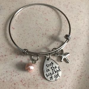Beach Themed Bracelet Silver.
